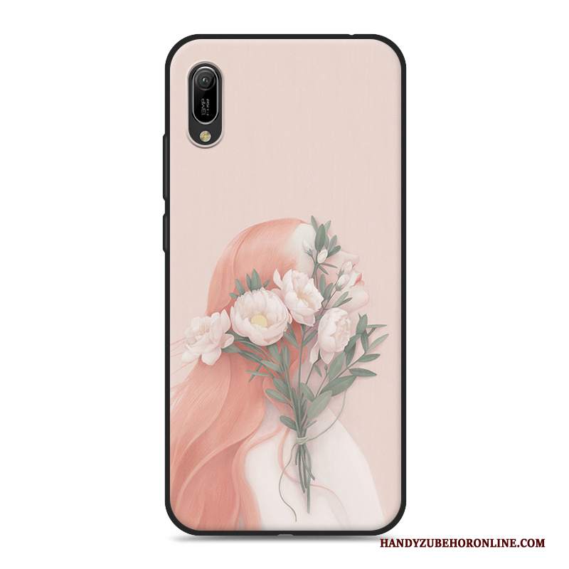 Custodia Huawei Y6 2019 Rosa Piccola, Cover Huawei Y6 2019 Frescotelefono