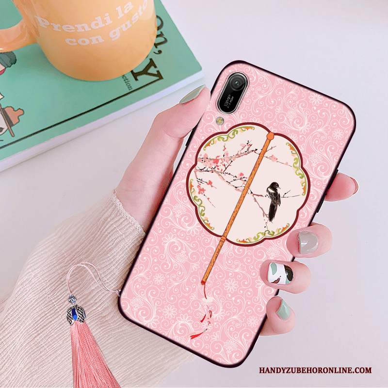 Custodia Huawei Y6 2019 Silicone Macchiati Di Personalità, Cover Huawei Y6 2019 Creativo Morbido Stile Cinese