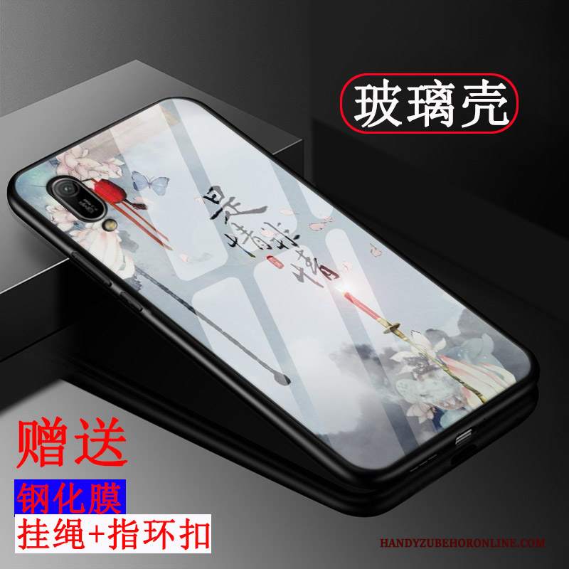 Custodia Huawei Y6 2019 Silicone Personalizza Vetro, Cover Huawei Y6 2019 Protezione Semplici Tendenza