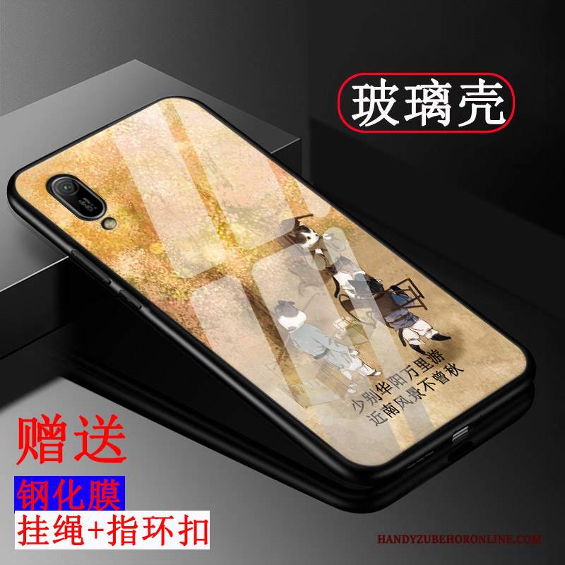 Custodia Huawei Y6 2019 Silicone Personalizza Vetro, Cover Huawei Y6 2019 Protezione Semplici Tendenza