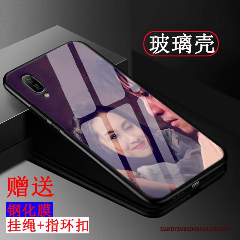 Custodia Huawei Y6 2019 Silicone Personalizza Vetro, Cover Huawei Y6 2019 Protezione Semplici Tendenza