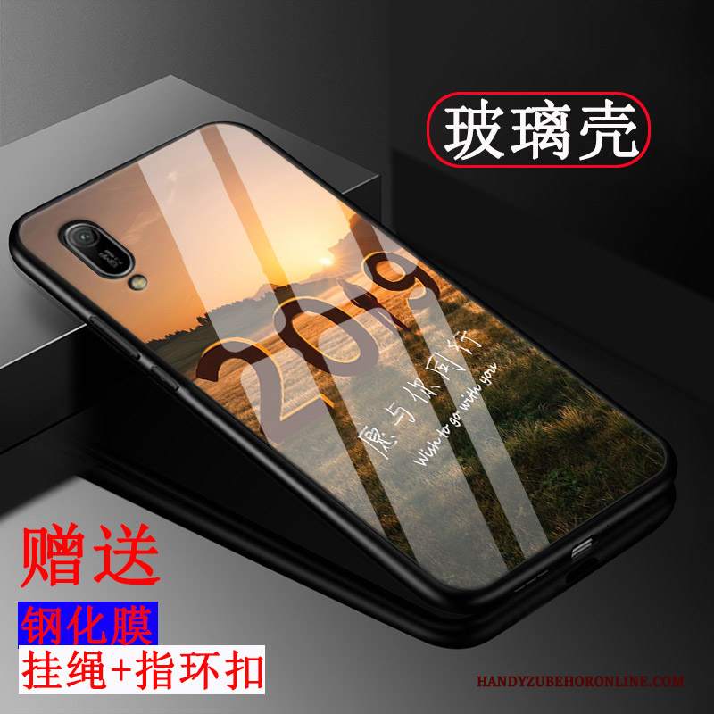 Custodia Huawei Y6 2019 Silicone Personalizza Vetro, Cover Huawei Y6 2019 Protezione Semplici Tendenza