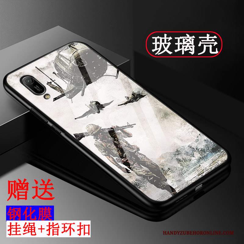 Custodia Huawei Y6 2019 Silicone Personalizza Vetro, Cover Huawei Y6 2019 Protezione Semplici Tendenza