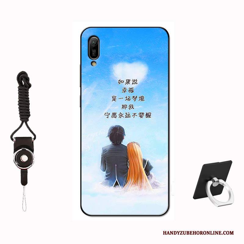 Custodia Huawei Y6 2019 Silicone Tempra Modello, Cover Huawei Y6 2019 Protezione Telefono Morbido