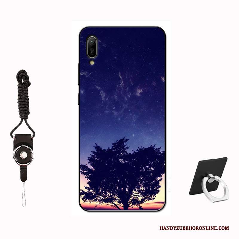 Custodia Huawei Y6 2019 Silicone Tempra Modello, Cover Huawei Y6 2019 Protezione Telefono Morbido