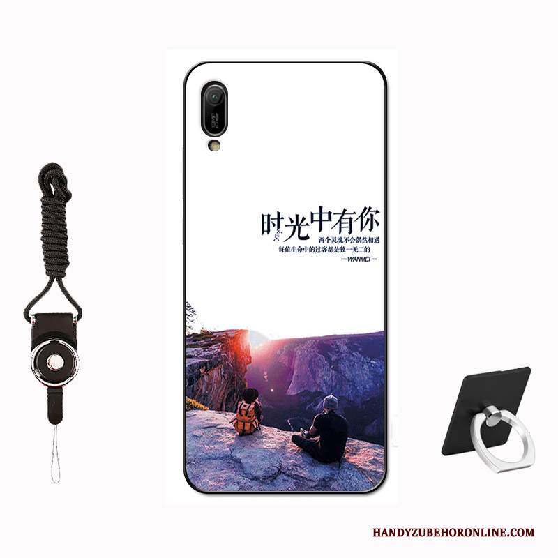 Custodia Huawei Y6 2019 Silicone Tempra Modello, Cover Huawei Y6 2019 Protezione Telefono Morbido