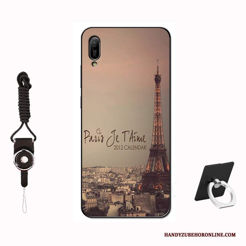 Custodia Huawei Y6 2019 Silicone Tempra Modello, Cover Huawei Y6 2019 Protezione Telefono Morbido