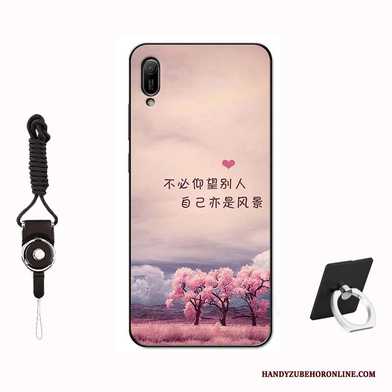 Custodia Huawei Y6 2019 Silicone Tempra Modello, Cover Huawei Y6 2019 Protezione Telefono Morbido