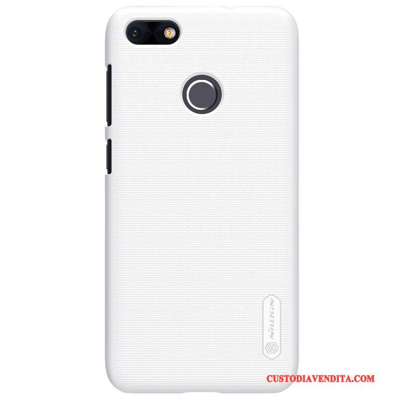 Custodia Huawei Y6 Pro 2017 Protezione Bianco Difficile, Cover Huawei Y6 Pro 2017 Macchiati Oro