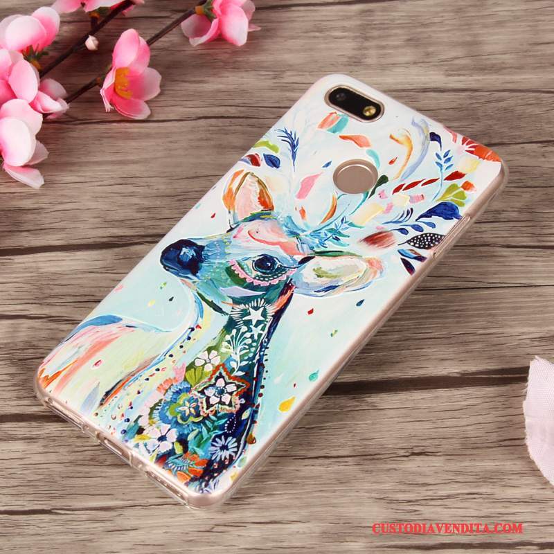 Custodia Huawei Y6 Pro 2017 Silicone Telefono Maglia, Cover Huawei Y6 Pro 2017 Protezione Morbido Anti-caduta