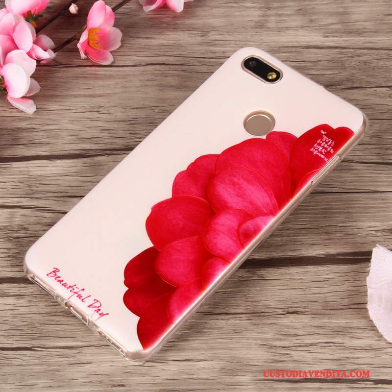 Custodia Huawei Y6 Pro 2017 Silicone Telefono Maglia, Cover Huawei Y6 Pro 2017 Protezione Morbido Anti-caduta