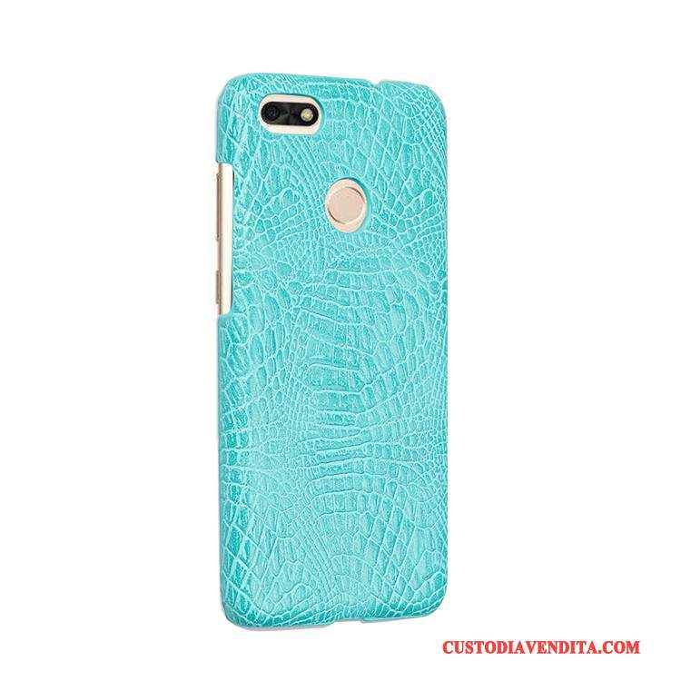 Custodia Huawei Y6 Pro 2017 Vintage Modello Coccodrillo Arancione, Cover Huawei Y6 Pro 2017 Protezione Difficiletelefono