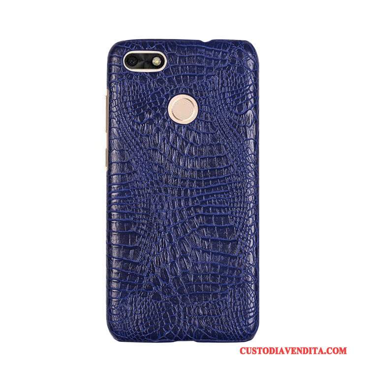 Custodia Huawei Y6 Pro 2017 Vintage Modello Coccodrillo Arancione, Cover Huawei Y6 Pro 2017 Protezione Difficiletelefono