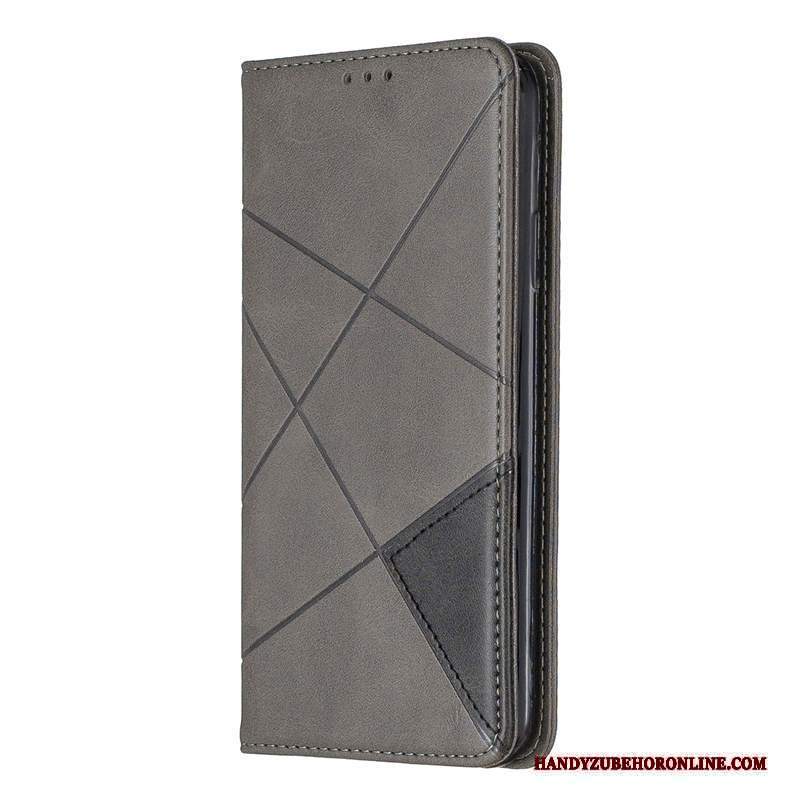 Custodia Huawei Y6p Pelle Telefono Nero, Cover Huawei Y6p Folio Giallo Anti-caduta