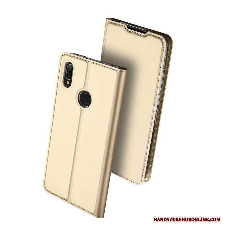 Custodia Huawei Y6s Folio Telefono Oro, Cover Huawei Y6s Pelle Nuovo Tutto Incluso