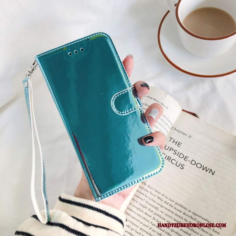 Custodia Huawei Y6s Folio Tendenza Nuovo, Cover Huawei Y6s Verde Specchio