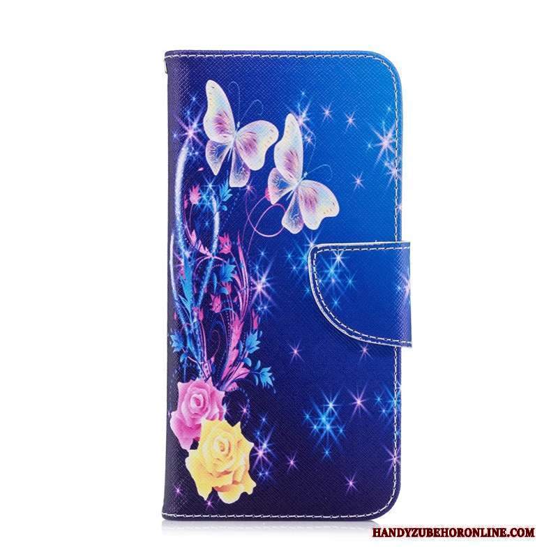 Custodia Huawei Y6s Pelle Telefono Bianco, Cover Huawei Y6s Colore Farfalla