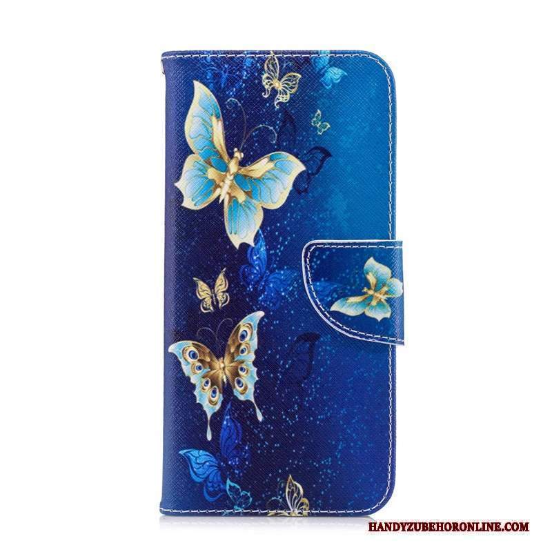 Custodia Huawei Y6s Pelle Telefono Bianco, Cover Huawei Y6s Colore Farfalla