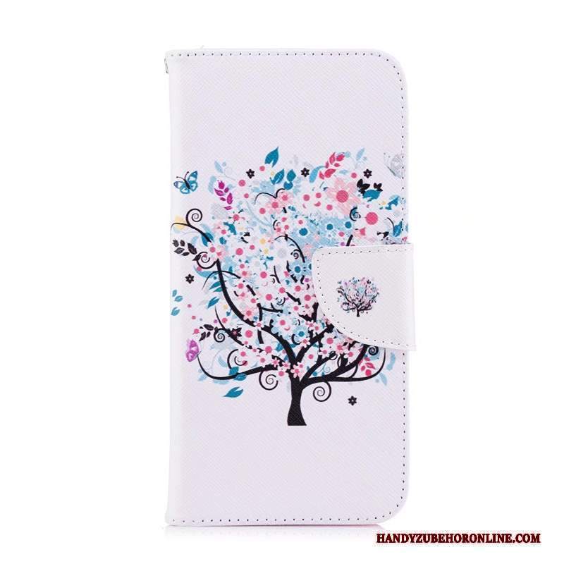 Custodia Huawei Y6s Pelle Telefono Bianco, Cover Huawei Y6s Colore Farfalla