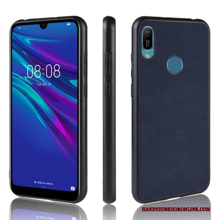 Custodia Huawei Y6s Pelle Telefono Difficile, Cover Huawei Y6s Protezione Nero Tutto Incluso