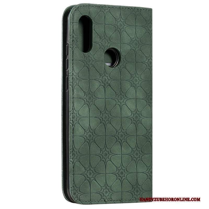 Custodia Huawei Y6s Protezione Felice Fiori, Cover Huawei Y6s Pelle Verde Ornamenti Appesi