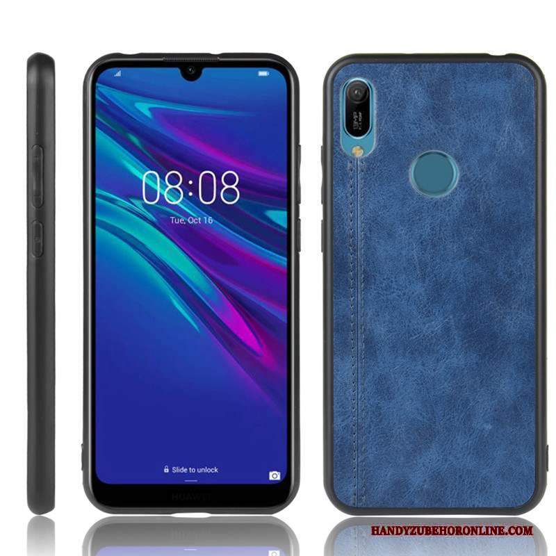 Custodia Huawei Y6s Protezione Telefono Blu Scuro, Cover Huawei Y6s Affari Semplici