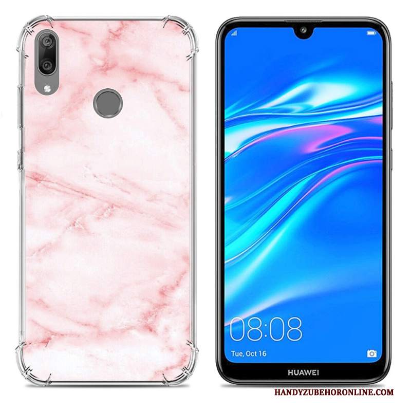 Custodia Huawei Y7 2019 Creativo Gasbag Tendenza, Cover Huawei Y7 2019 Silicone Morbido Blu