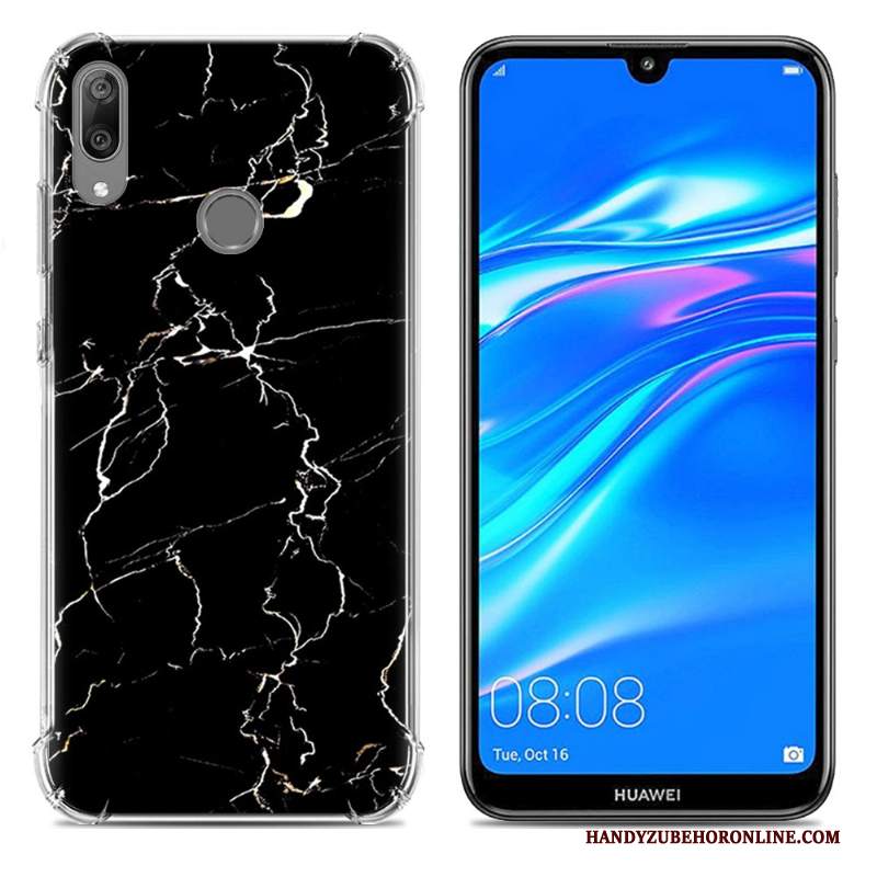 Custodia Huawei Y7 2019 Creativo Gasbag Tendenza, Cover Huawei Y7 2019 Silicone Morbido Blu