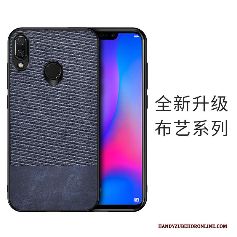 Custodia Huawei Y7 2019 Protezione Grigio Panno, Cover Huawei Y7 2019 Difficiletelefono