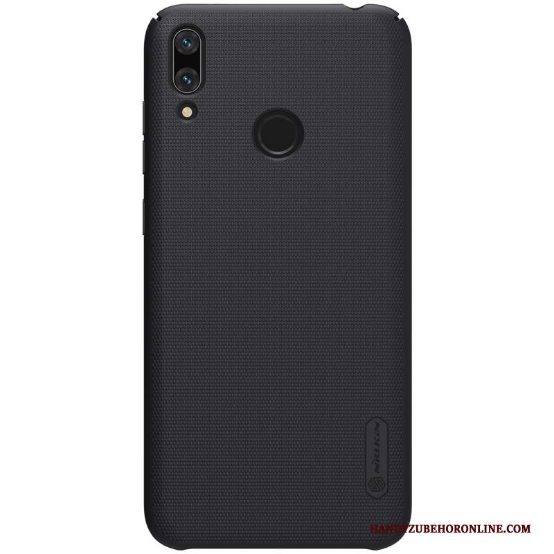 Custodia Huawei Y7 2019 Protezione Telefono Bianco, Cover Huawei Y7 2019 Anti-caduta Oro