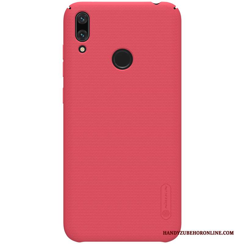 Custodia Huawei Y7 2019 Protezione Telefono Bianco, Cover Huawei Y7 2019 Anti-caduta Oro