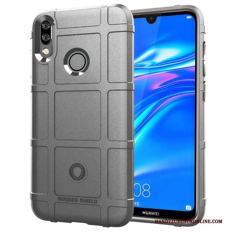 Custodia Huawei Y7 2019 Silicone Anti-caduta Morbido, Cover Huawei Y7 2019 Protezione Nuovotelefono