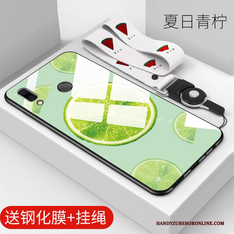 Custodia Huawei Y7 2019 Silicone Di Personalità Difficile, Cover Huawei Y7 2019 Creativo Verde Net Red