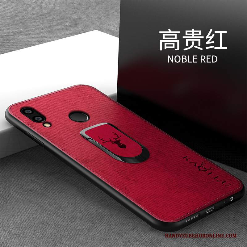 Custodia Huawei Y7 2019 Silicone Panno Morbido, Cover Huawei Y7 2019 Protezione Grigio Tutto Incluso