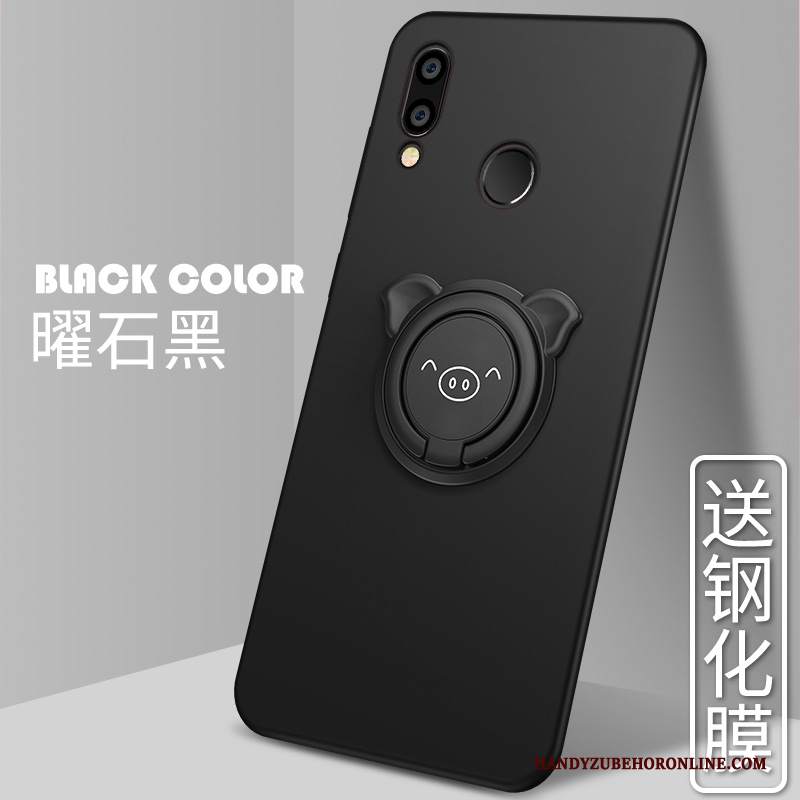 Custodia Huawei Y7 2019 Silicone Tendenzatelefono, Cover Huawei Y7 2019 Nero Tutto Incluso