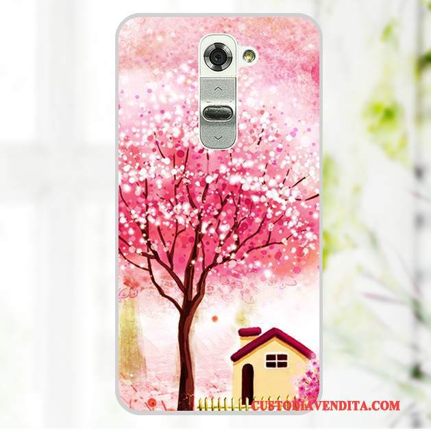 Custodia Lg G2 Cartone Animato Coperchio Posterioretelefono, Cover Lg G2 Colore Rosa