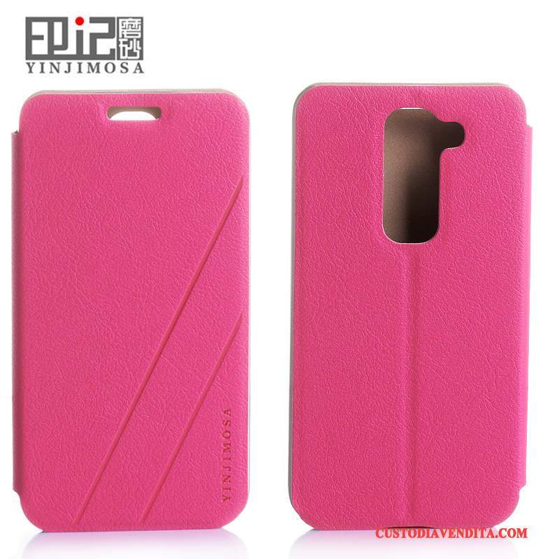 Custodia Lg G2 Pelle Rosso Supporto, Cover Lg G2 Protezione Telefono