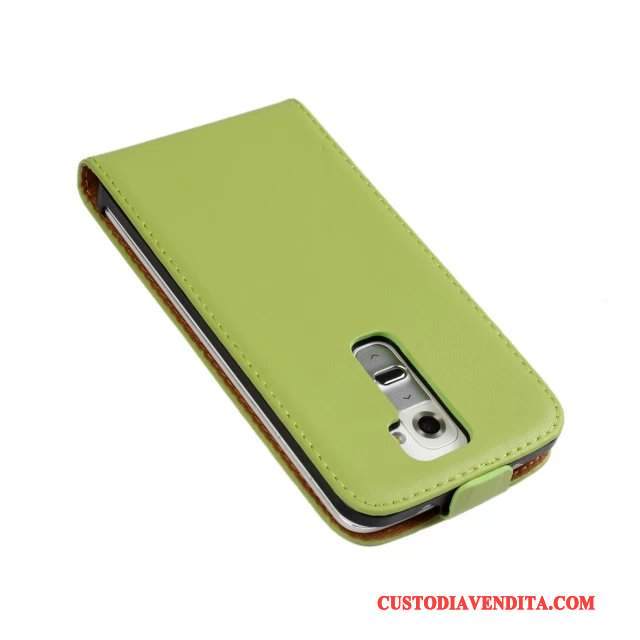 Custodia Lg G2 Pelle Verdetelefono, Cover Lg G2 Protezione