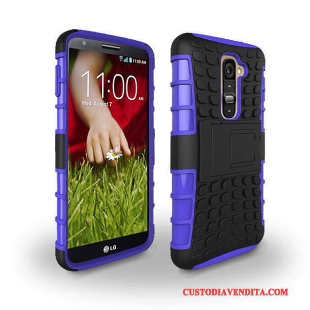 Custodia Lg G2 Silicone Blu Armatura, Cover Lg G2 Protezione Morbido Anti-caduta