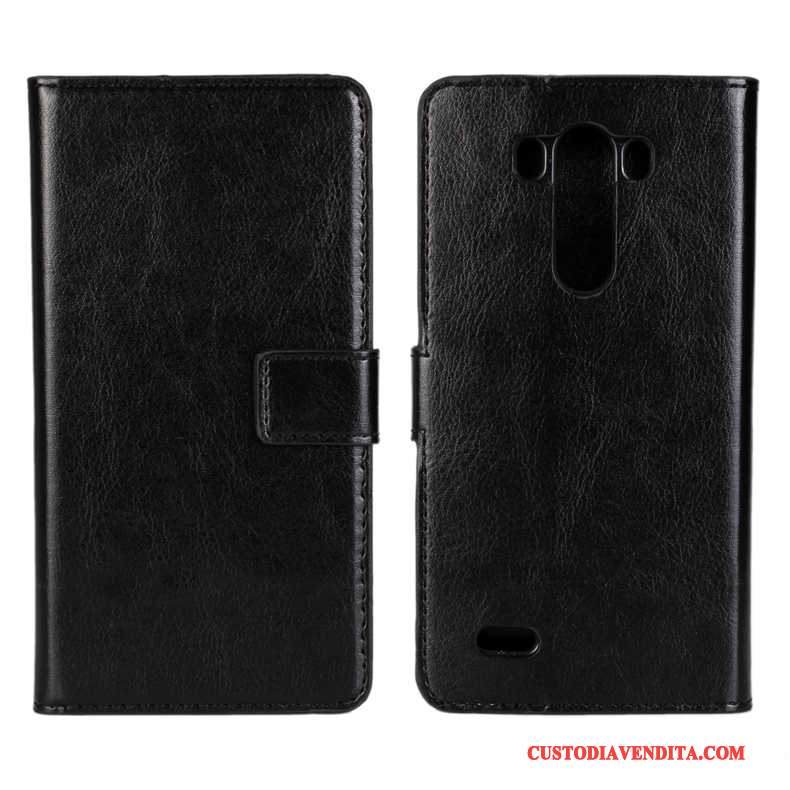 Custodia Lg G3 Pelle Cartatelefono, Cover Lg G3 Folio Colore Profondo Porpora