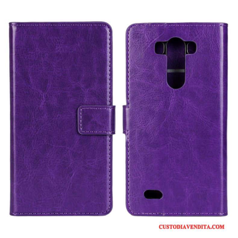 Custodia Lg G3 Pelle Cartatelefono, Cover Lg G3 Folio Colore Profondo Porpora