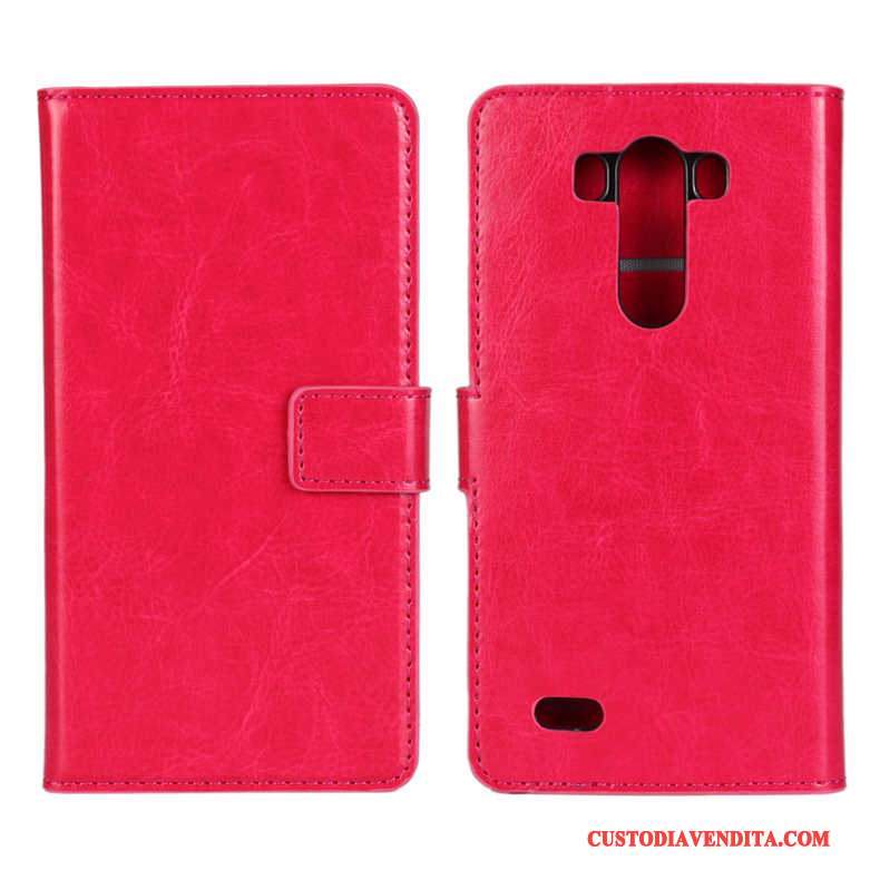 Custodia Lg G3 Pelle Cartatelefono, Cover Lg G3 Folio Colore Profondo Porpora