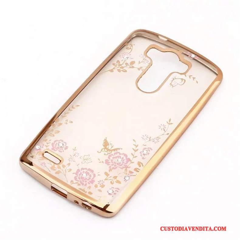 Custodia Lg G3 Silicone Tendenzatelefono, Cover Lg G3 Protezione Morbido Oro