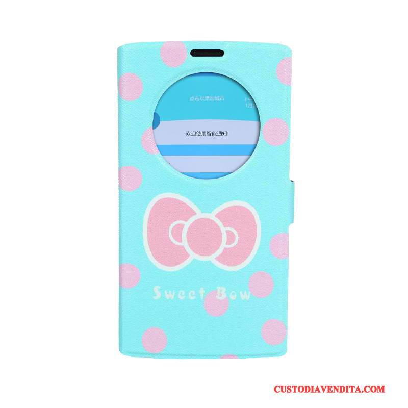 Custodia Lg G4 Cartone Animato Finestra Aperta Colore, Cover Lg G4 Folio Supporto Rosa