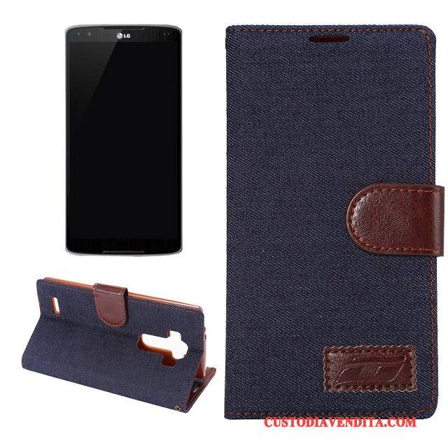 Custodia Lg G4 Pelle Pannotelefono, Cover Lg G4 Protezione Blu Chiaro Modello