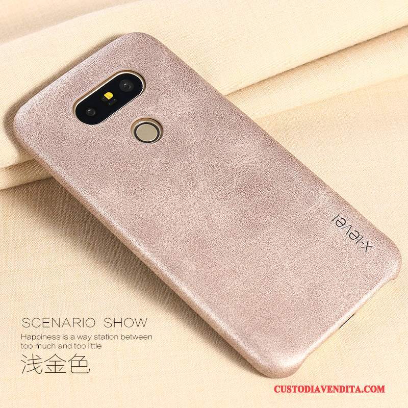 Custodia Lg G5 Pelle Anti-caduta Sottile, Cover Lg G5 Protezione Tendenza Chiaro