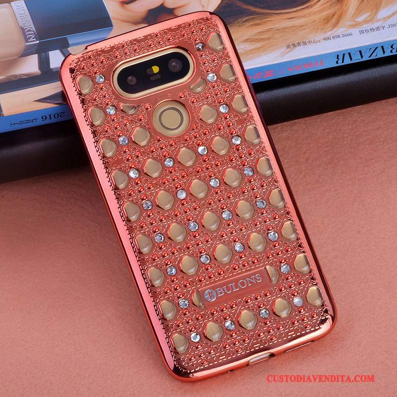 Custodia Lg G5 Strass Di Personalità Anti-caduta, Cover Lg G5 Silicone Ornamenti Appesi Argento