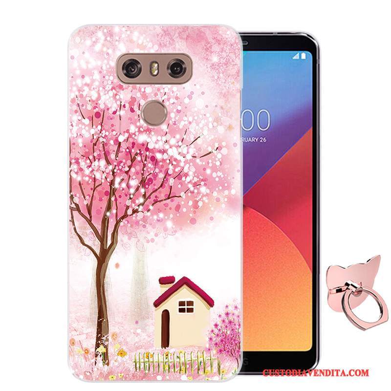 Custodia Lg G6 Colore Telefono Morbido, Cover Lg G6 Cartone Animato Rosa Anti-caduta