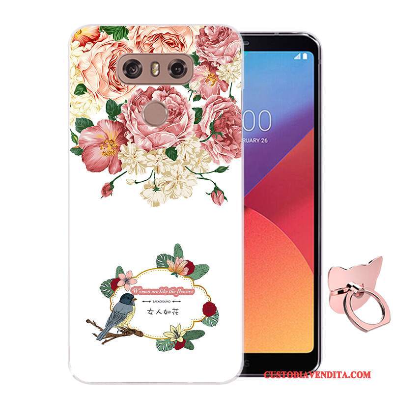 Custodia Lg G6 Colore Telefono Morbido, Cover Lg G6 Cartone Animato Rosa Anti-caduta