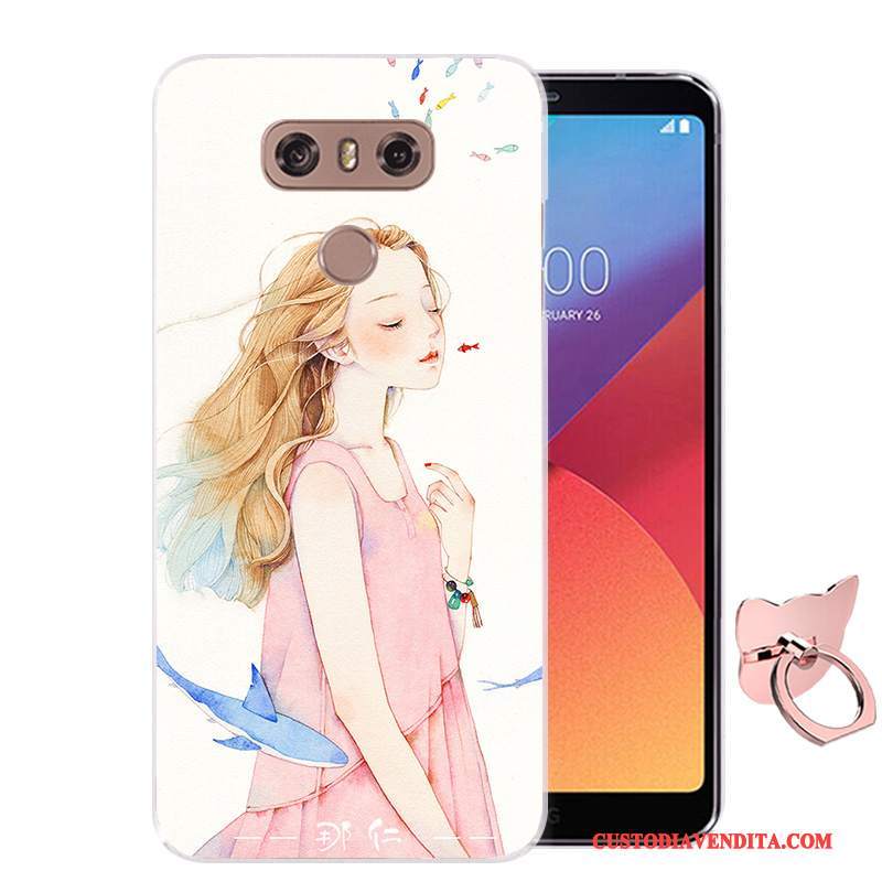 Custodia Lg G6 Colore Telefono Morbido, Cover Lg G6 Cartone Animato Rosa Anti-caduta